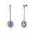 Picture of Well Made Gunmetel Plated Purple Drop & Dangle