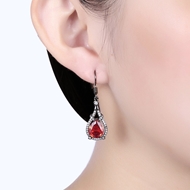 Picture of Cheap Red Gunmetel Plated Drop & Dangle