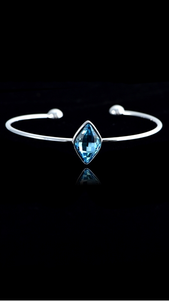 Picture of Kind  Single Stone Sea Blue Bangles