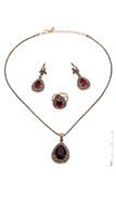 Picture of Unique And Creative Vintage & Antique Red 3 Pieces Jewelry Sets