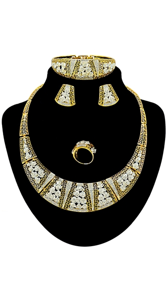 Picture of Long-Term Supplier Dubai Style Zinc-Alloy 4 Pieces Jewelry Sets