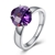 Picture of Noble Designed Stainless Steel Purple Fashion Rings