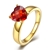 Picture of Natural Designed Stainless Steel Red Fashion Rings