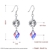 Picture of Swarovski Element Medium Dangle Earrings 3LK053676E