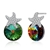 Picture of Hypoallergenic Platinum Plated Swarovski Element Stud Earrings with Easy Return