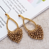 Picture of Good Quality Swarovski Element Fashion Dangle Earrings