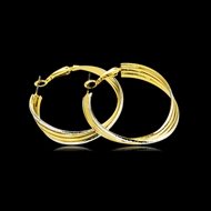 Picture of Trendy Gold Plated Casual Big Hoop Earrings with No-Risk Refund