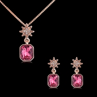 Picture of Eye-Catching Rose Gold Plated 16 Inch Necklace and Earring Set with Member Discount