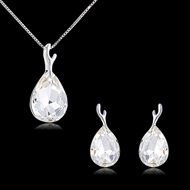 Picture of Best Small White Necklace and Earring Set