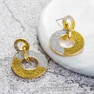 Picture of Trendy Gold Plated Big Dangle Earrings with No-Risk Refund