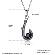 Picture of Wholesale Platinum Plated Fashion Pendant Necklace with No-Risk Return