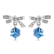 Picture of Best Swarovski Element Blue Dangle Earrings