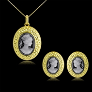 Picture of Featured Black Zinc Alloy Necklace and Earring Set with Full Guarantee