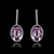 Picture of Original Design Platinum Plated Purple Drop & Dangle