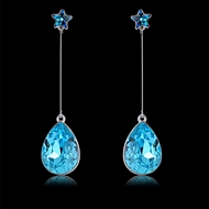 Picture of Great Swarovski Element Platinum Plated Dangle Earrings