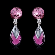 Picture of Zinc Alloy Purple Dangle Earrings from Certified Factory