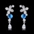 Picture of Charming Blue Small Dangle Earrings of Original Design