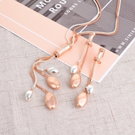 Picture of Featured Rose Gold Plated Zinc Alloy Necklace and Earring Set at Factory Price