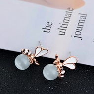 Picture of Zinc Alloy Artificial Pearl Stud Earrings From Reliable Factory