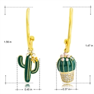 Picture of Hot Selling Green Delicate Dangle Earrings from Top Designer