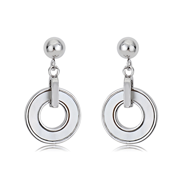 Picture of Classic Platinum Plated Dangle Earrings Direct from Factory