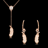 Picture of Low Price Rose Gold Plated Casual Necklace and Earring Set for Girlfriend