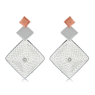 Picture of Zinc Alloy Geometric Dangle Earrings From Reliable Factory