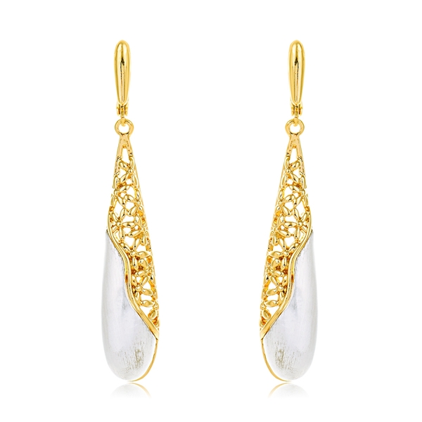 Picture of Gold Plated White Dangle Earrings from Certified Factory