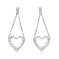 Picture of Amazing Medium Cubic Zirconia Dangle Earrings