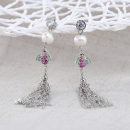 Picture of Top fresh water pearl Classic Dangle Earrings