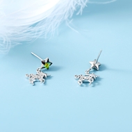 Picture of Simple Platinum Plated Stud Earrings with Speedy Delivery