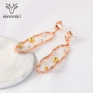 Picture of Irresistible Gold Plated Big Dangle Earrings As a Gift