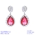 Picture of Hypoallergenic Platinum Plated Cubic Zirconia Dangle Earrings Online Shopping