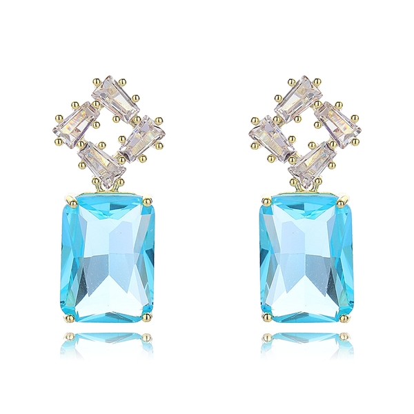 Picture of Featured Blue Luxury Dangle Earrings with Full Guarantee