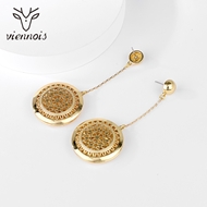 Picture of Top Big Gold Plated Dangle Earrings