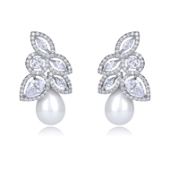 Picture of Great Cubic Zirconia White Dangle Earrings