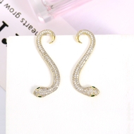 Picture of Distinctive White Gold Plated Dangle Earrings with Low MOQ