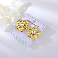 Picture of Shop Zinc Alloy Gold Plated Big Stud Earrings Best Price