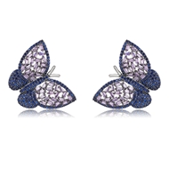 Picture of Butterfly Cubic Zirconia Big Stud Earrings with Fast Delivery