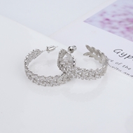 Picture of Nice Cubic Zirconia White Big Hoop Earrings