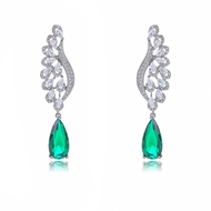 Picture of Unusual Big Green Dangle Earrings