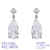 Picture of Great Cubic Zirconia Platinum Plated Dangle Earrings