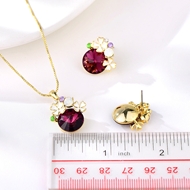 Picture of Sparkly Small Purple 2 Piece Jewelry Set