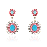 Picture of Big Cubic Zirconia Dangle Earrings with Speedy Delivery