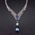 Picture of Nickel Free Blue Big Pendant Necklace with No-Risk Refund