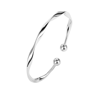 Picture of Small Platinum Plated Fashion Bangle with Fast Delivery