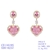 Picture of Distinctive Pink Big Dangle Earrings of Original Design