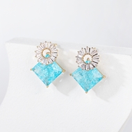 Picture of Distinctive Blue Luxury Dangle Earrings with Low MOQ