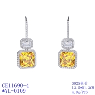 Picture of Luxury Yellow Dangle Earrings Online Only