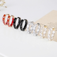 Picture of Wholesale Platinum Plated Luxury Hoop Earrings with No-Risk Return